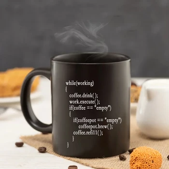 kavos kodas, juodosios keramikos puodelis 11oz programuotojas office arbatos Puodelio berniukas friernds vyrui gimtadienio dovana puodelis