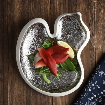 Keraminiai Virtuvės Formos Sashimi Plokštė Namų Salotos Vaisių Desertas Suši Plokštė Vakarų Restoranas Steak Plokštė