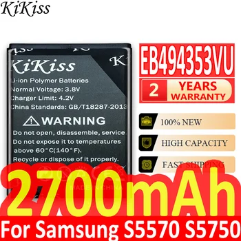 KiKiss Pakeitimo Baterija SAMSUNG S5330 GT-S5570 I559 S5570 S5232 C6712 S5750 Įkrovimo EB494353VU Batteria +Sekimo