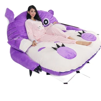 Kilnus Violetinė Totoro Čiužinys Tingus Sofos Ir Komfortą Tatamio Kilimėliai Gražių Kūrybinių Mažas Miegamasis, Sofa-Lova, Kėdės