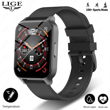 LIGE Smart Watch Vyrų IP67 atsparus Vandeniui Visiškai Jutiklinis Ekranas Belaidžio Įkrauti 