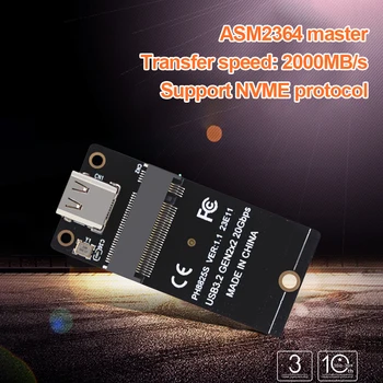 M. 2 C Tipo SSD USB3 Adapteris.2 Gen2X2 NVME Konversijos Valdybos ASM2364 Adapteris Valdybos 2000MB/s SSD 2230/42/60/80 Dropship