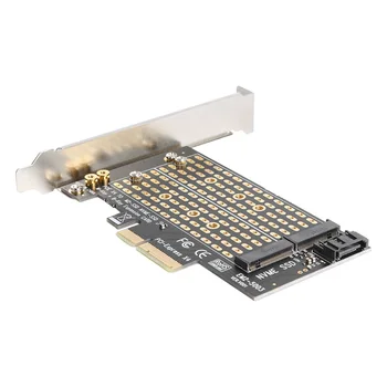 M. 2 NVME M+B Klavišą, SSD į PCIE Adapteris Modulis PCI-E 3.0 X4 SATA Plėtros Kortelę