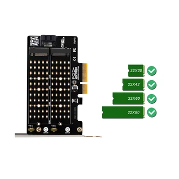 M. 2 NVMe NGFF SSD Į PCIE SATA Adapter PCIE Į M2/M. 2 Adapteris SATA M. 2 SSD PCIE Adapteris M Mygtukas B Mygtukas B+M Raktas