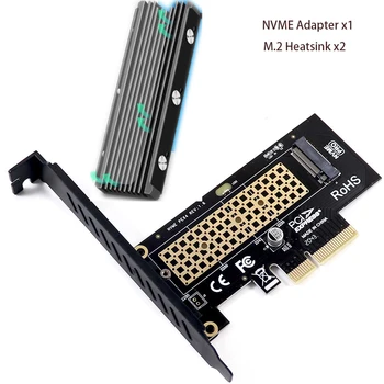 M. 2 SSD PCIE Adapter Išplėtimo Kortelės Adapteris Sąsaja M2 NVMe SSD NGFF, Kad PCIE 4.0 Stove su Aliuminio Heatsink