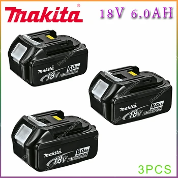 Makita 100%Originalus Ličio jonų Baterija 18V 6000mAh 18v gręžimo Pakeitimo Baterijas BL1860 BL1830 BL1850 BL1860B