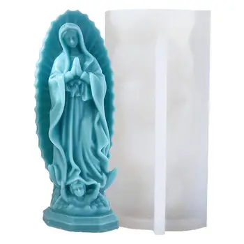 Mergelės Marijos Pelėsių 3D Žvakių liejimo Formos Silikono Andle Priėmimo Formos Aromatizuoti Žvakės Formos Žvakė Formavimo Vaškas Ištirptų, Pelėsių