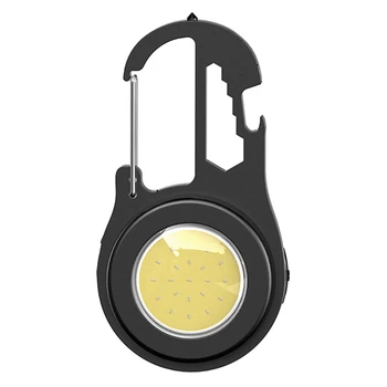 Mini Keychain Žibintuvėlis Įkraunamas Darbą Šviesos Nešiojamų Kelionių Torch Key Light su Atsuktuvu Veržliarakčio Butelio Atidarytuvas Žibintų
