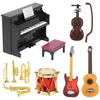Miniatiūriniai Muzikos Instrumentų Rinkinį Mini Muzikos Instrumentas, Modelis Lėlės Apdailos Reikmenys