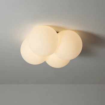 Modernus Minimalistinis PE baltus Debesis Kamuolys Dizainas Lubų Lempa LED E27 šviesos srautą galima reguliuoti Vaikų Miegamasis Studijų Apšvietimo 420mm Rungtynių