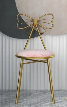 Modernus Minimalistinis Tualetinis Staliukas, Kėdė Net Raudonas Drugelis Auksinė Namų Baro Kėdė Kėdė Kėdės Atlošas