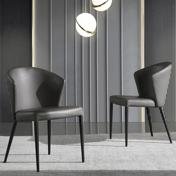 Modernus minimalistinis Šiaurės odos meno šviesos prabangus valgomasis kėdė gali būti sukrauti atgal kėdė, restoranas, namų kėdė kėdė