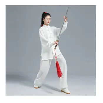 Moterų Medvilnės, Šilko Kinų Tai Či Kostiumas Vyrams Kung Fu Wushu Kovos Menų Vienodas Wing Chun Striukė Ziajać Rytų Naudotis Drabužiai