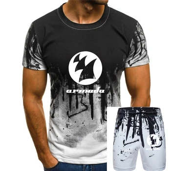 Naujas Armada Logotipą, DJ Armin van Buuren Logotipas Mens Black T-Shirt Dydis S-XXL