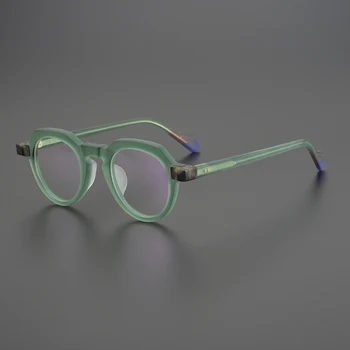 Naujas Vintage Matinis Acetatas Akinių rėmeliai Vyrų Rankų darbo Dizaineris optiniai Akiniai Trumparegystė skaityti moterų Recepto akiniai