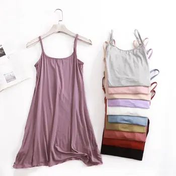 Naujausias Vasaros Modalinis Sexy Diržas Sleepwear Viršūnes Moterų Apačioje Drabužius Pajama Homewear Susiėmę Nėrinių Miega Suknelė