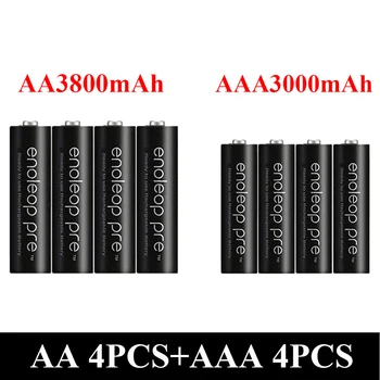 OriginalAAA + AA įkraunamos AA 1.2 V 3800mah - 1.2 V AAA šarminės baterijos 3000mAh žibintuvėlis žaislas žiūrėti MP3 grotuvas