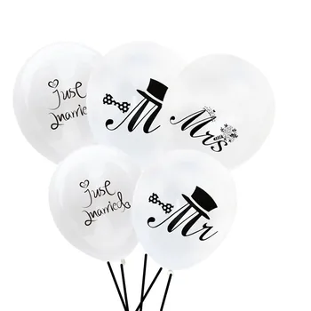 Ponas ir Ponia ką tik vedęs lateksiniai balionai, skirti vestuves, 10inch,10vnt