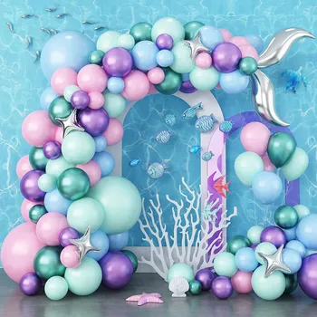 prabanga geriausiai parduodamų grožio žuvies uodega latekso balionų rinkinys su vaizdu į teminius gimtadienio ir vestuvių dekoro apdaila