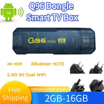 Q96 2GB, 16GB Android 10.0 TV Box Allwinner H313 Quad Core 2.4 G 5G Dual WIFI 4K HDR Set Top Box Dongle Smart TV Box