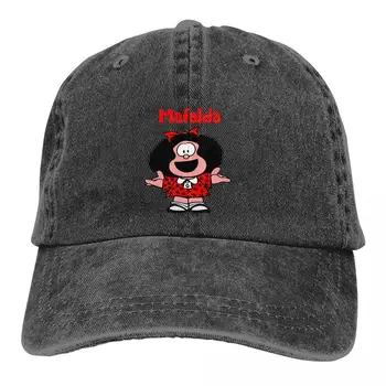 Quino Kelia Raudona Suknelė Beisbolo Kepurės su Snapeliu Bžūp Mafalda Animacinių filmų Saulės Pavėsyje, Kepurės Vyrams