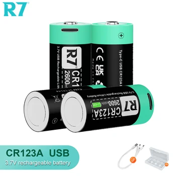 R7), 3,7 V CR123A Ličio jonų 2600mWh įkraunamas baterijas CR123A baterijos LED žibintuvėlis sienos, keliauti CR123A baterijos