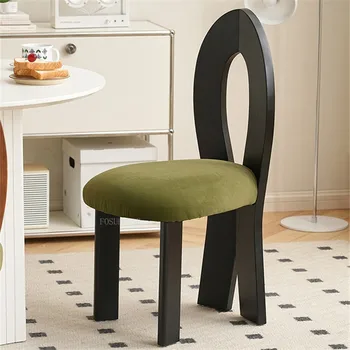 Retro Valgomojo Kėdė Šiaurės Atlošas Dizainerio Kėdės Home Stay Antikvariniai Valgomojo Kėdės Medžio Masyvo Makiažo Kėdė Padažu Išmatose
