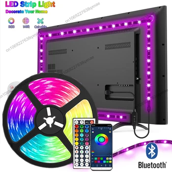 RGB LED Apšvietimas Kambaryje, TV Apšvietimas Muzikos Sinchronizavimo Led 5050 10M, 15M 20M 30M Led Juostelės Žibintai, Luces Led Neon Šviesos diodų (Led) Lempos Dekoras
