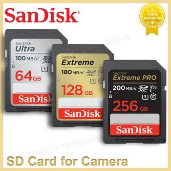 SanDisk Fotoaparato SD Kortelės, SDHC SDXC UHS-I Atminties Korteles Originalias Sandisk Extreme Pro C10 U3 Fotoaparato Fotografavimo 4K Vaizdo Flash Kortelės