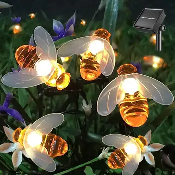 Saulės Šviesos 20 LED Lauko Vandeniui Modeliavimas Bitėms Dekoro Sodo Kalėdų Dekoracijos