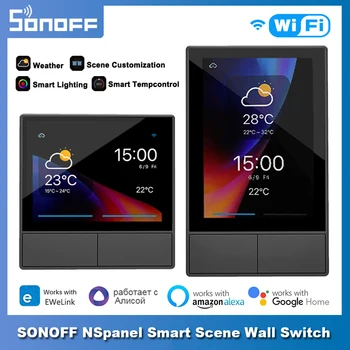 SONOFF NSPanel Smart Scenos Sienos Jungiklis, ES ir JAV Wifi Smart Termostatas Ekrane All-in-One Kontrolės Dirbti Su Alexa 