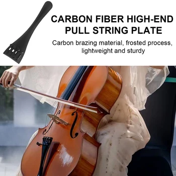 Styginis Instrumentas Dalių Anglies Pluošto, Metalo Tailpiece su 4 Reguliuojančios Violončelė Tailpiece už 4/4 Cello Violončelei Priemonės