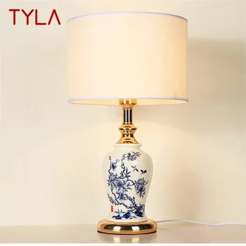 TYLA Stalo Lempos, Modernios LED Prabangos Dizaino Kūrybinės Keramikos Stalo Žibintai Namų Miegamasis