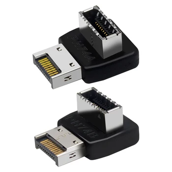 USB 3.1 Tipas-E 90 Laipsnių Konverteris pagrindinės Plokštės Tipas-C Antraštė Adapterį su 