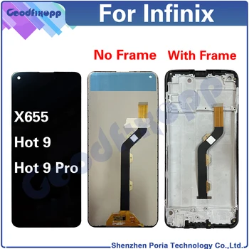 Už Infinix Karšto 9 Pro X655 LCD Ekranas Jutiklinis Ekranas skaitmeninis keitiklis Asamblėjos Remonto Dalių Pakeitimas