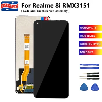 Už Realme 8i LCD Ekranas + Touch Ekranas Asamblėjos Pakeitimo KOLEGA Realme RMX3151 LCD Ekranu + Klijai