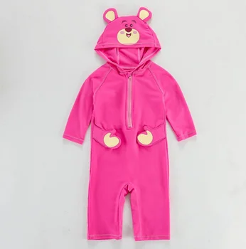 Vaikų maudymosi kostiumėlį mergina korėjos versija cute baby bear kūdikiui bamblys siamo mergina nuo saulės greitai-džiovinimo įranga