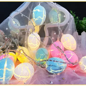 Velykų Kiaušinių LED Kamuolys Pasakų Vielos String Žibintai su baterijomis, Šviesos Šalis, Namų Dekoro Lempos Vestuvių Apdailos Lauko Apšvietimas