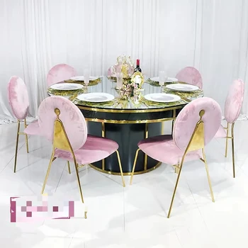 vestuvių nuoma nerūdijančio plieno rožinės spalvos aksomo turas atgal plieno kojos atveju kėdės