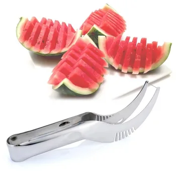 Virtuvės nerūdijančio plieno arbūzas pjovimo įrankis, virtuvė padalinta cantaloupe arbūzų pjaustymo daugiafunkcinis peilis pjovimo įrankis
