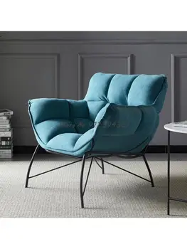 Šiaurės vieno sofa-lova, kėdė, light luxury minimalistinio dizaineris atsitiktinis geležies drabužių parduotuvė ju raudona balkonas ins vėjas