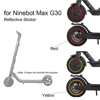 Šviesą atspindintis Lipdukas, skirtas Ninebot Max G30 Elektrinis Motoroleris, Priekiniai Galinio Rato Stebulė Lipdukai Saugos Įspėjimas Apdailos Lipdukai