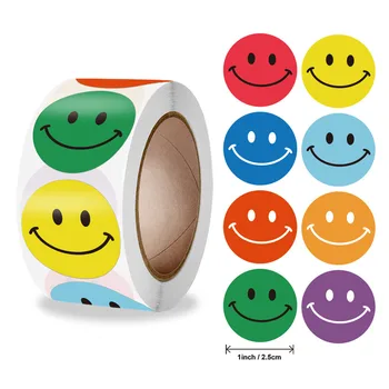 Šypsena Veide Lipdukas Vaikai Apdovanoti Lipdukas Geltona Taškų Etiketės Laiminga Šypsena Veide Lipdukas Vaikams, Žaislai Mokyklos Mokytojas Studentų Raštinės Reikmenys