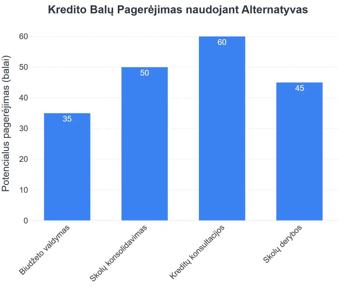 Kredito Balų Pagerėjimas naudojant Alternatyvas