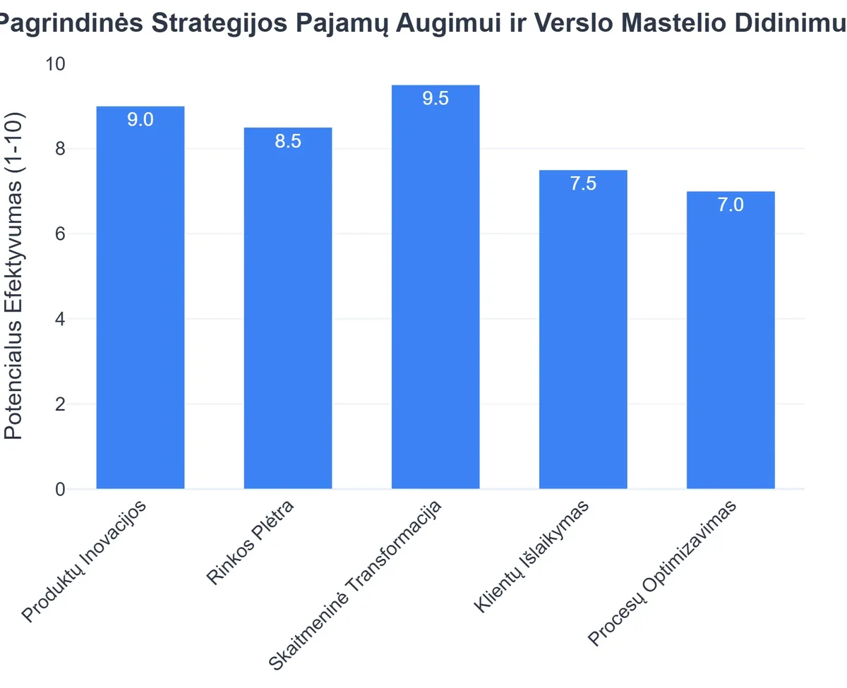 Pagrindinės Strategijos Pajamų Augimui ir Verslo Mastelio Didinimui