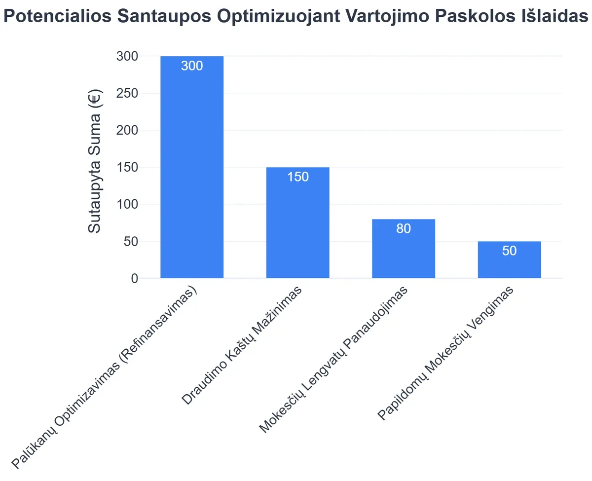 Potencialios Santaupos Optimizuojant Vartojimo Paskolos Išlaidas