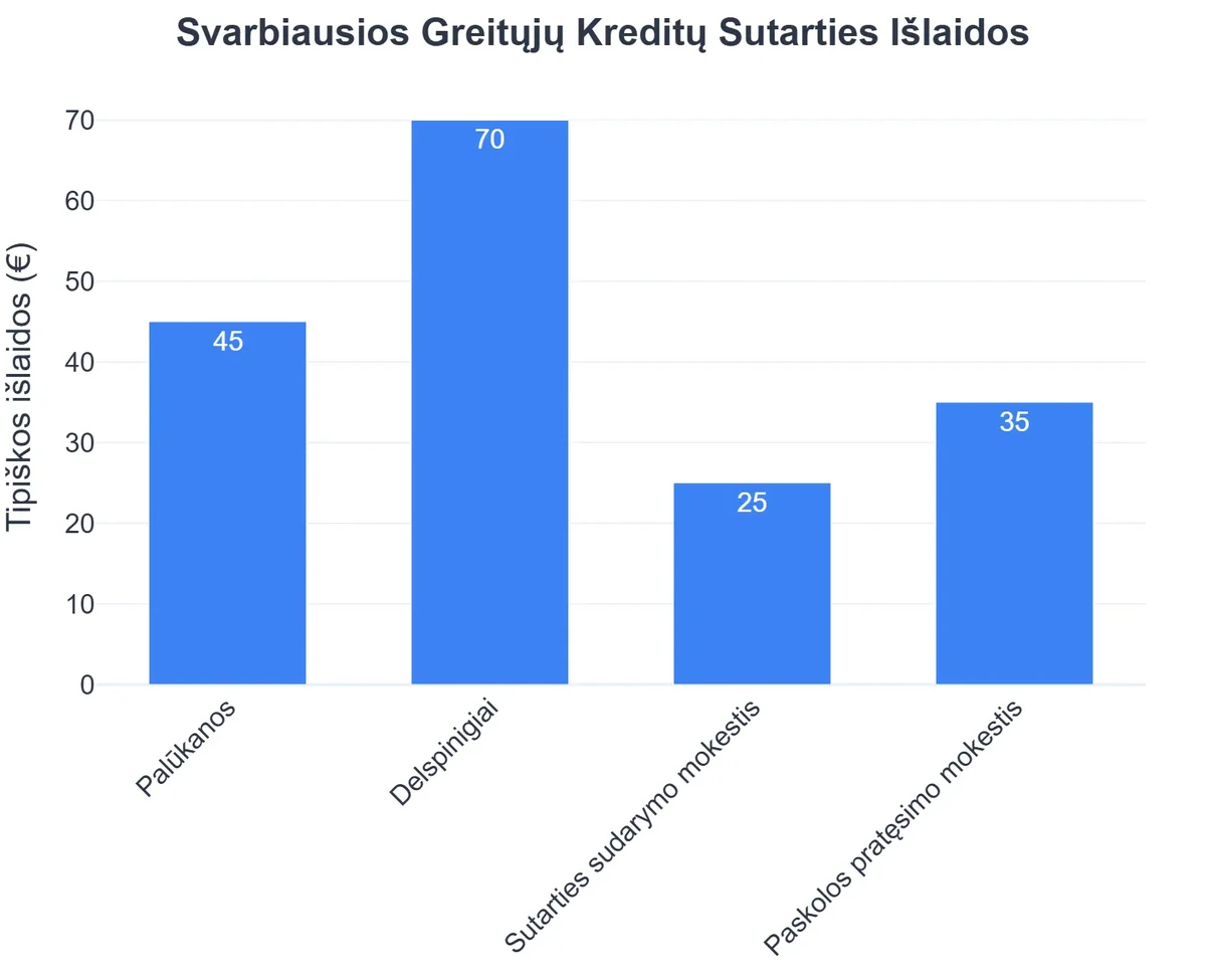Svarbiausios Greitųjų Kreditų Sutarties Išlaidos