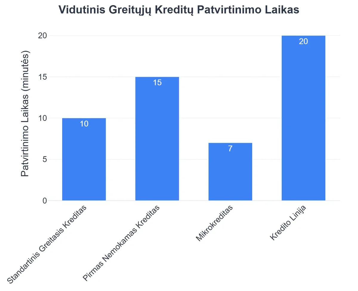 Vidutinis Greitųjų Kreditų Patvirtinimo Laikas