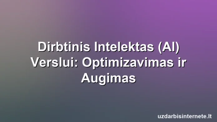 Dirbtinio intelekto optimizavimo verslo operacijos, atspindimos augančioje skaitmeninėje diagramoje.