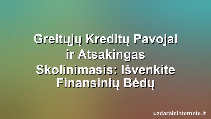 Asmuo atsargiai eina stabiliu keliu, vengdamas pavojingos greitos paskolos duobės.